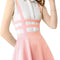 Women'S Christmas Pleated Overall Gothic A-Line Elastic Waist Kawaii Braces Suspender Skirt