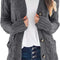 Women'S 2024 Fall Long Sleeve Cable Knit Sweater Open Front Cardigan Button Loose Outerwear