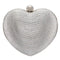 Amorie Crystal Embellished Heart Minaudiere Clutch