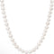 Ladies 18 Inch round White Shell Pearl Necklace Lobster Clasp Women'S Necklace