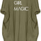Women Black Girl Magic Long Sleeve Casual Tunic Dress with Pocket