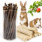 200G Natural Apple Sticks and 120G Sweet Bamboo Sticks Small Animal Chew Toys Molar Wood Toys Treats for Guinea Pigs Bunnies Chinchilla Hamster Squirrel Rabbits