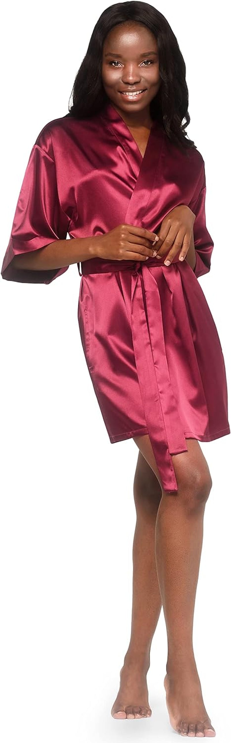 Women'S Bride Bridesmaids Robe - Satin Kimono Robes for Women