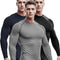 4, 3, 2 or 1 Pack Men'S Compression Shirts Top Long Sleeve Sports Baselayer Workout Running Athletic Active