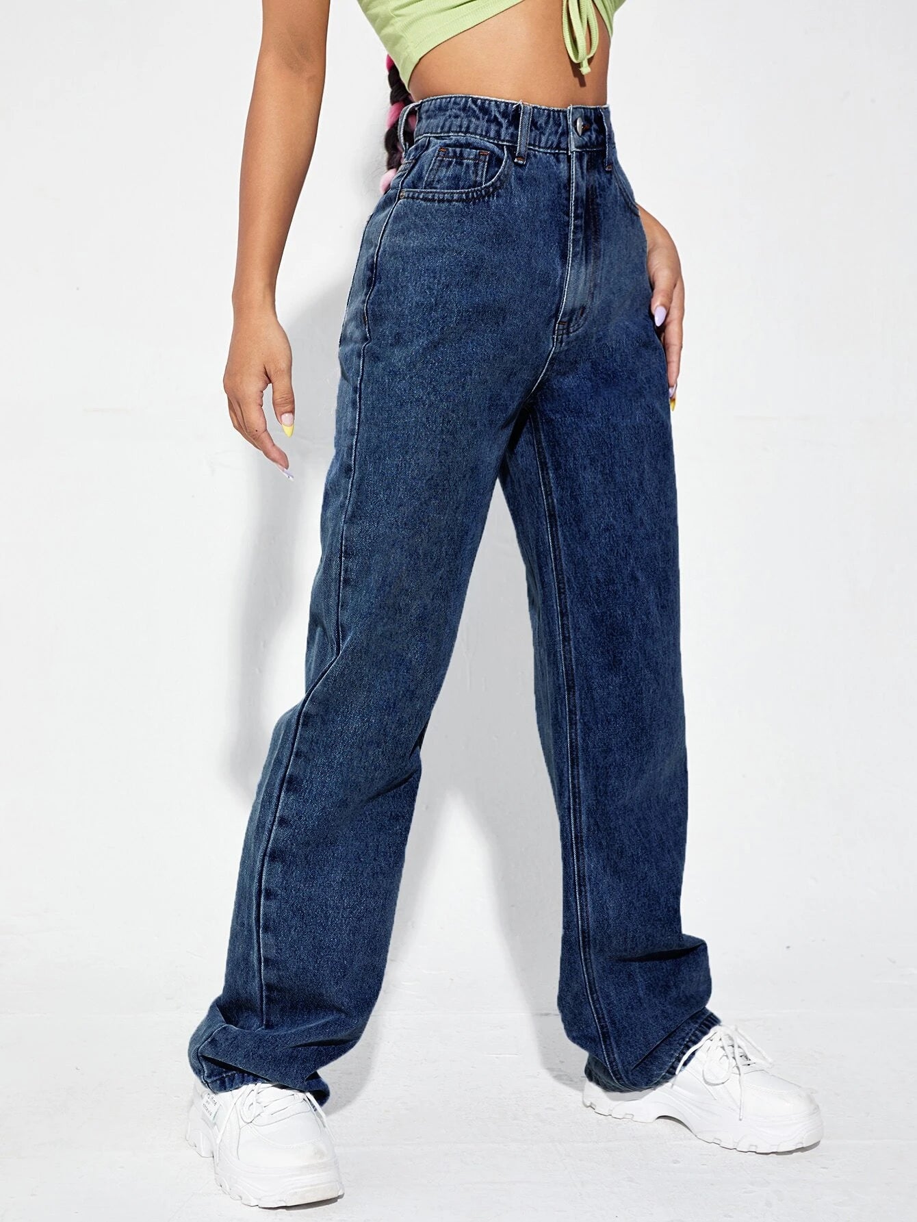 Ezwear High Waist Wide Leg Jeans