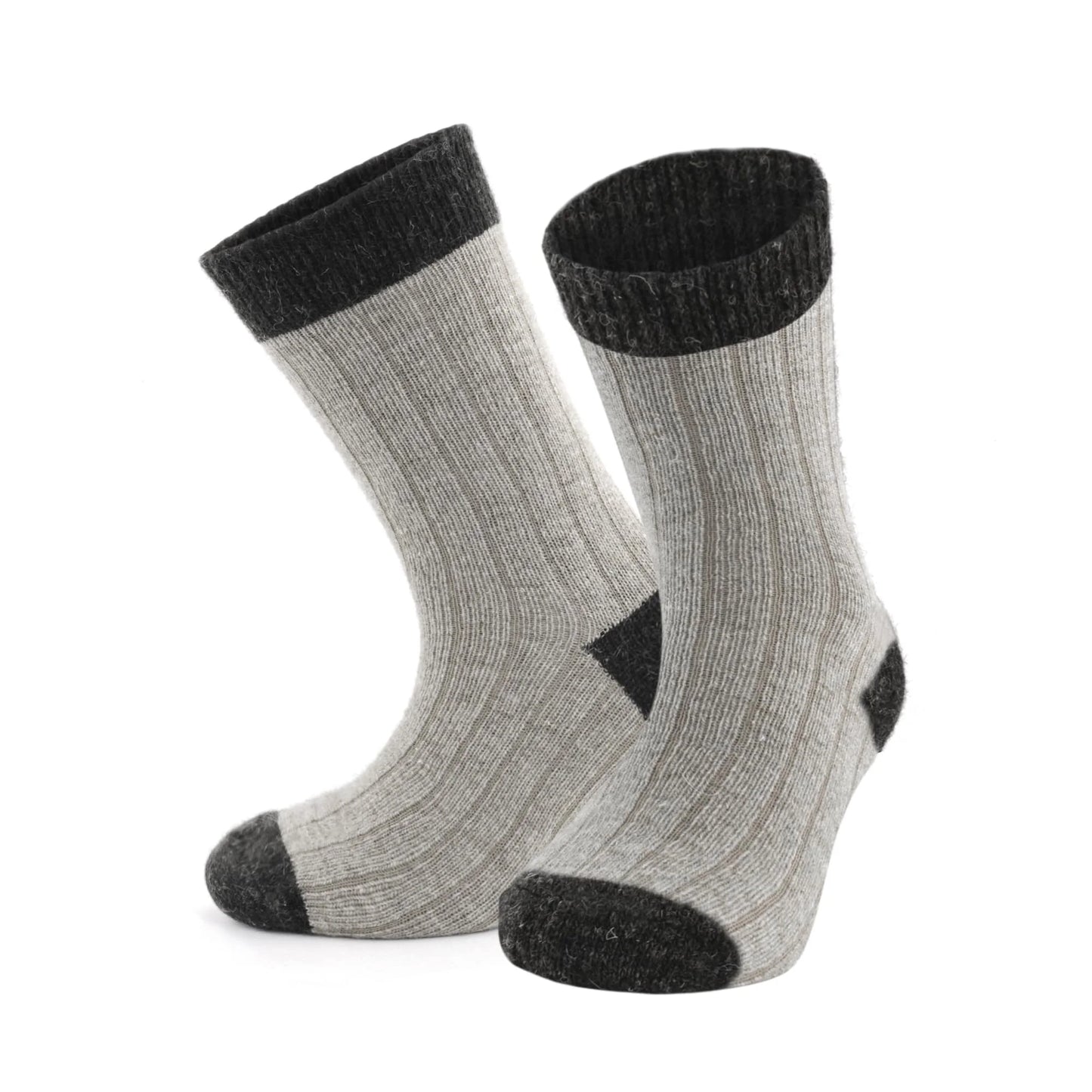 Alpaca Wool Socks for Kids | Brown Wool Socks for Toddlers | 2 Pairs |Model:1096