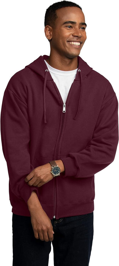 Men'S Eversoft Fleece Hoodies, Moisture Wicking & Breathable, Full Zip Hooded Sweatshirt