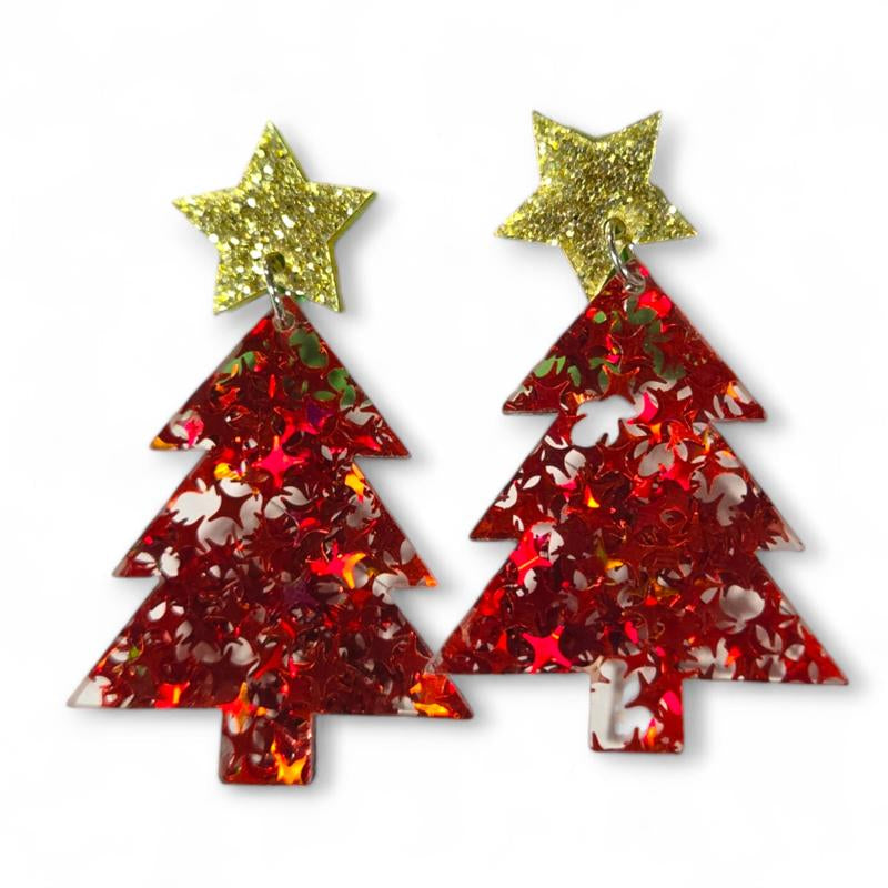 Oh Christmas Tree Acrylic Earrings