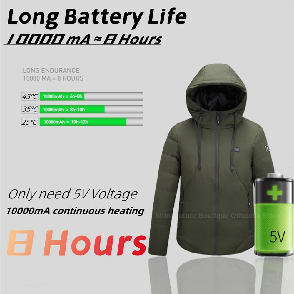 11 Areas Heated Jacket Vest Men Electric Heating Vest Usb Heated Jacket Heated Vest Women Heated Bodywarmer Heated down Jacket