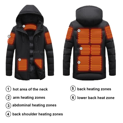 11 Areas Heated Jacket Vest Men Electric Heating Vest Usb Heated Jacket Heated Vest Women Heated Bodywarmer Heated down Jacket