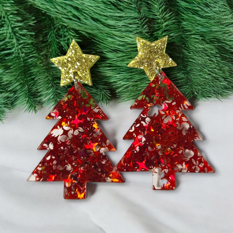 Oh Christmas Tree Acrylic Earrings