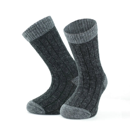 Alpaca Wool Socks for Kids | Brown Wool Socks for Toddlers | 2 Pairs |Model:1096