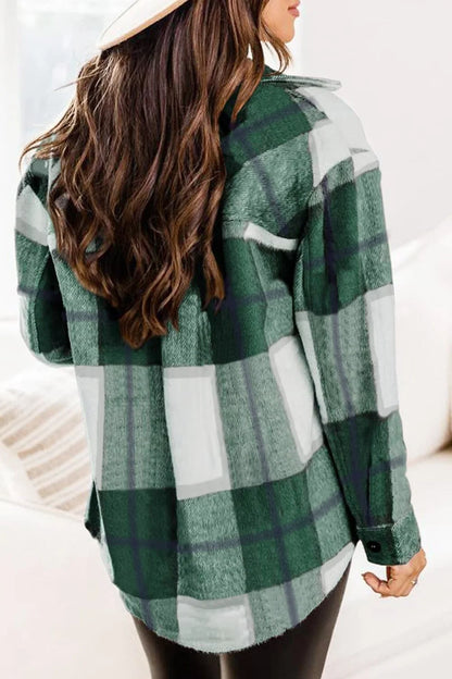 Flannel Shirts for Women Plaid Jackets Long Sleeve Shackets Womens Button down Coats Warm Blouses