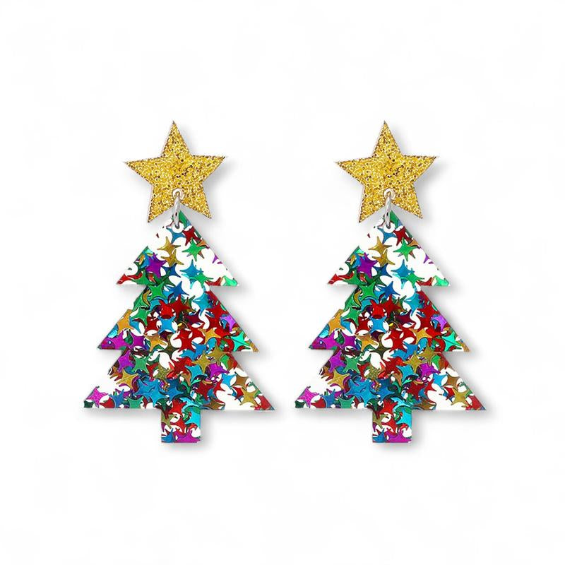 Oh Christmas Tree Acrylic Earrings