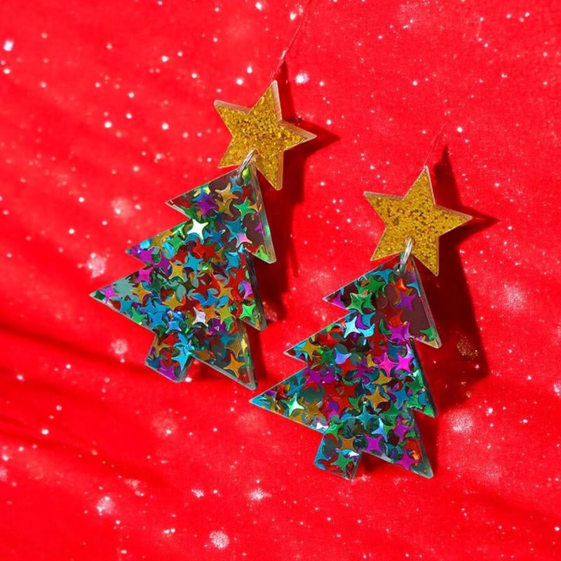 Oh Christmas Tree Acrylic Earrings