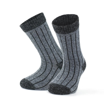 Alpaca Wool Socks for Kids | Brown Wool Socks for Toddlers | 2 Pairs |Model:1096