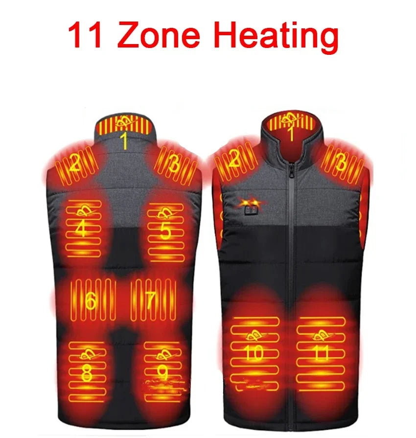 11 Areas Heated Jacket Vest Men Electric Heating Vest Usb Heated Jacket Heated Vest Women Heated Bodywarmer Heated down Jacket