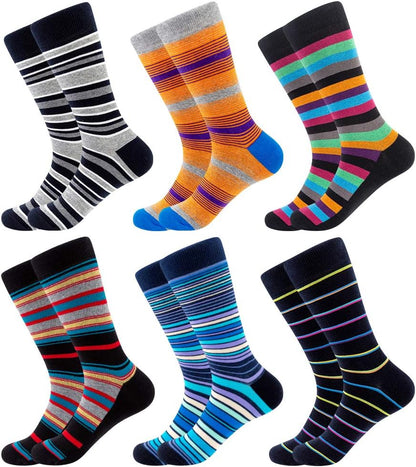 Mens Dress Socks Fun Funny Colorful Crazy Crew Dress Socks for Men 9-12