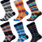 Mens Dress Socks Fun Funny Colorful Crazy Crew Dress Socks for Men 9-12